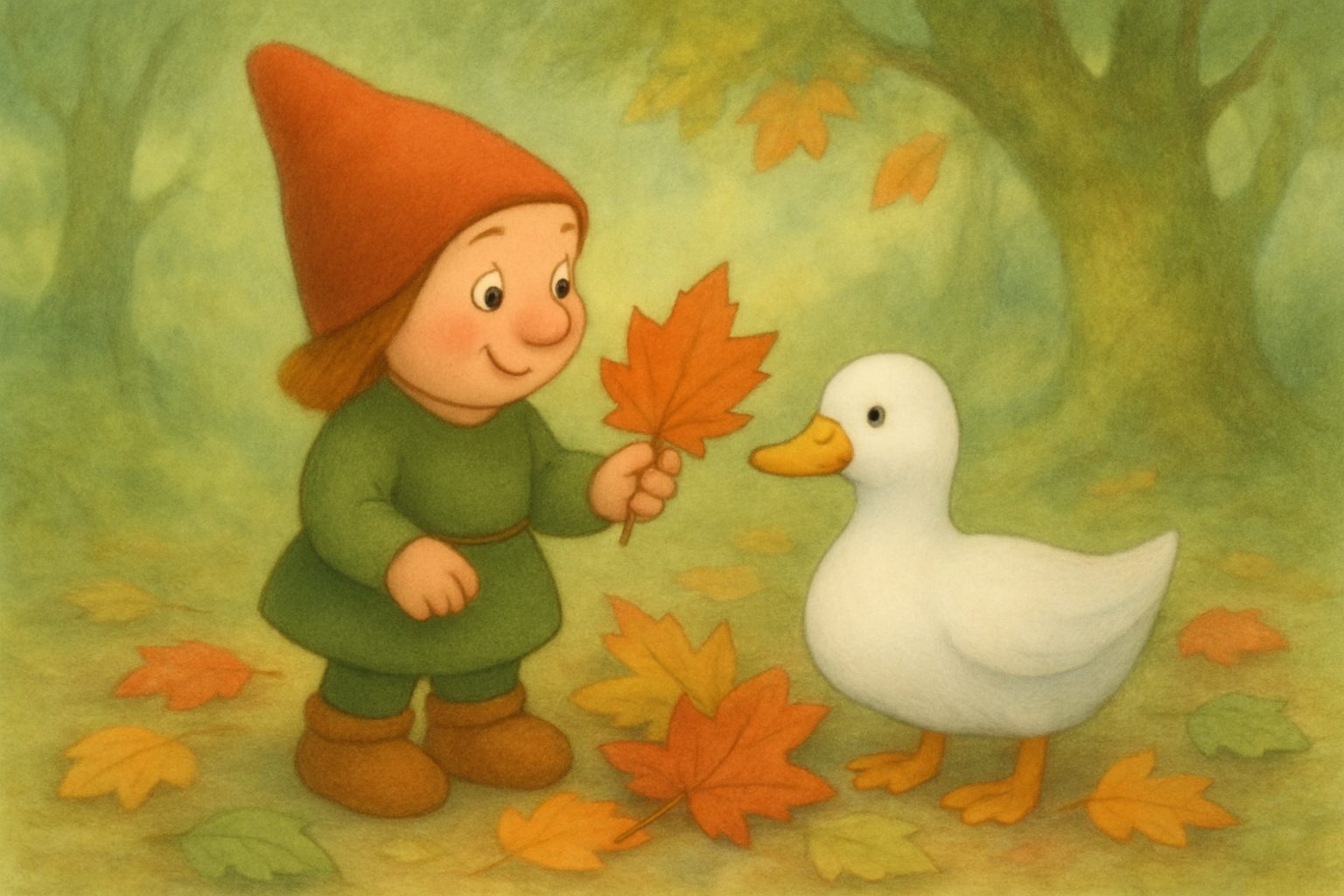 Mosje en de Herfstblaadjes, tekening 2