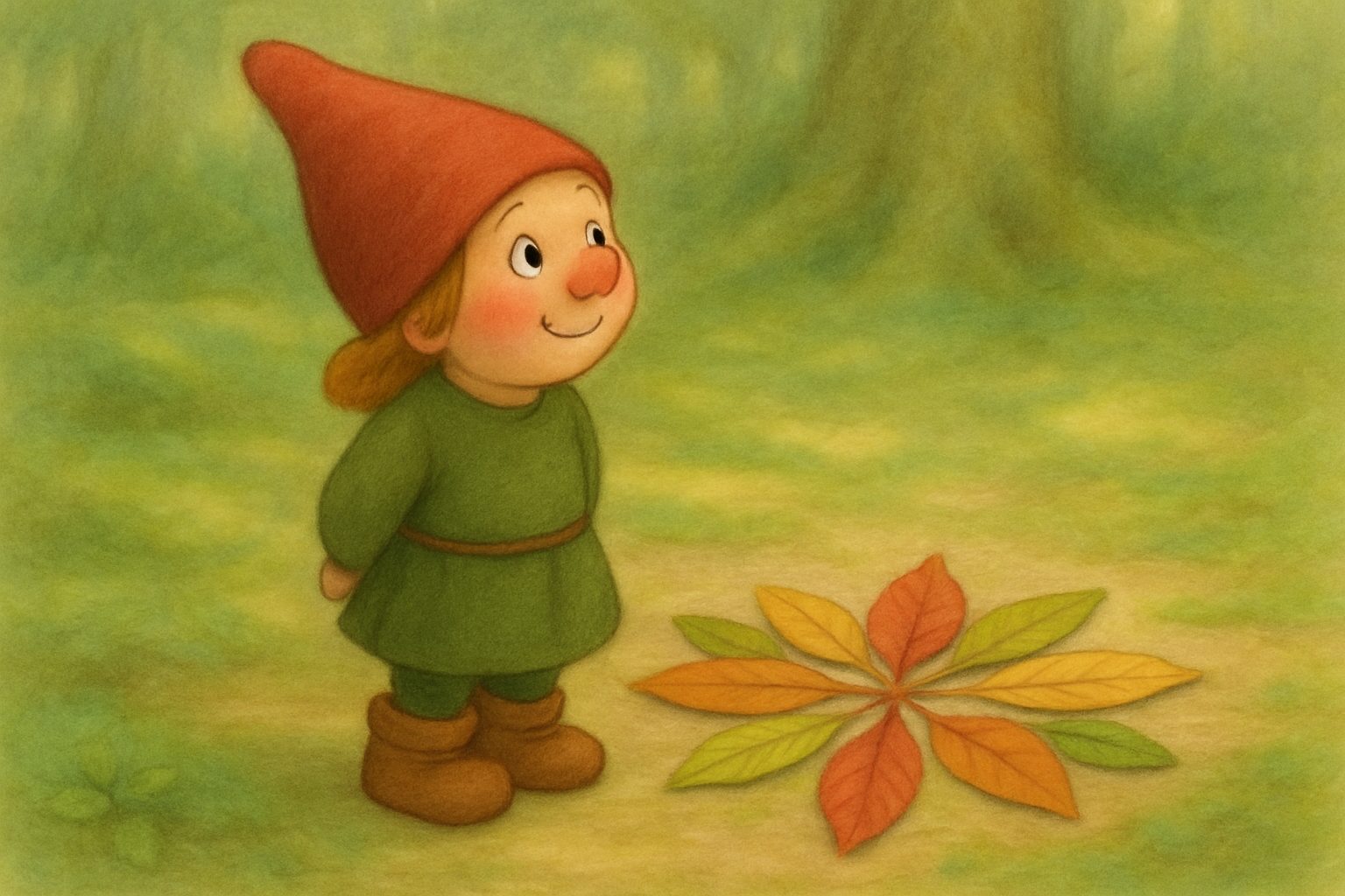 Mosje en de Herfstblaadjes, tekening 4