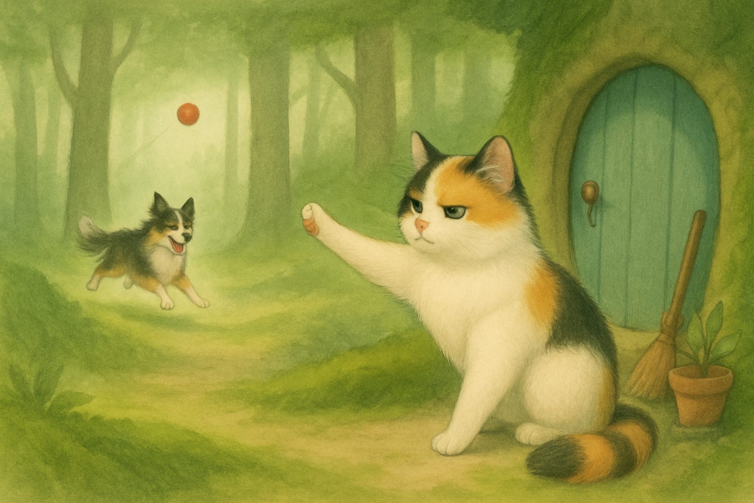 Belle en de bal van Happy, tekening 2