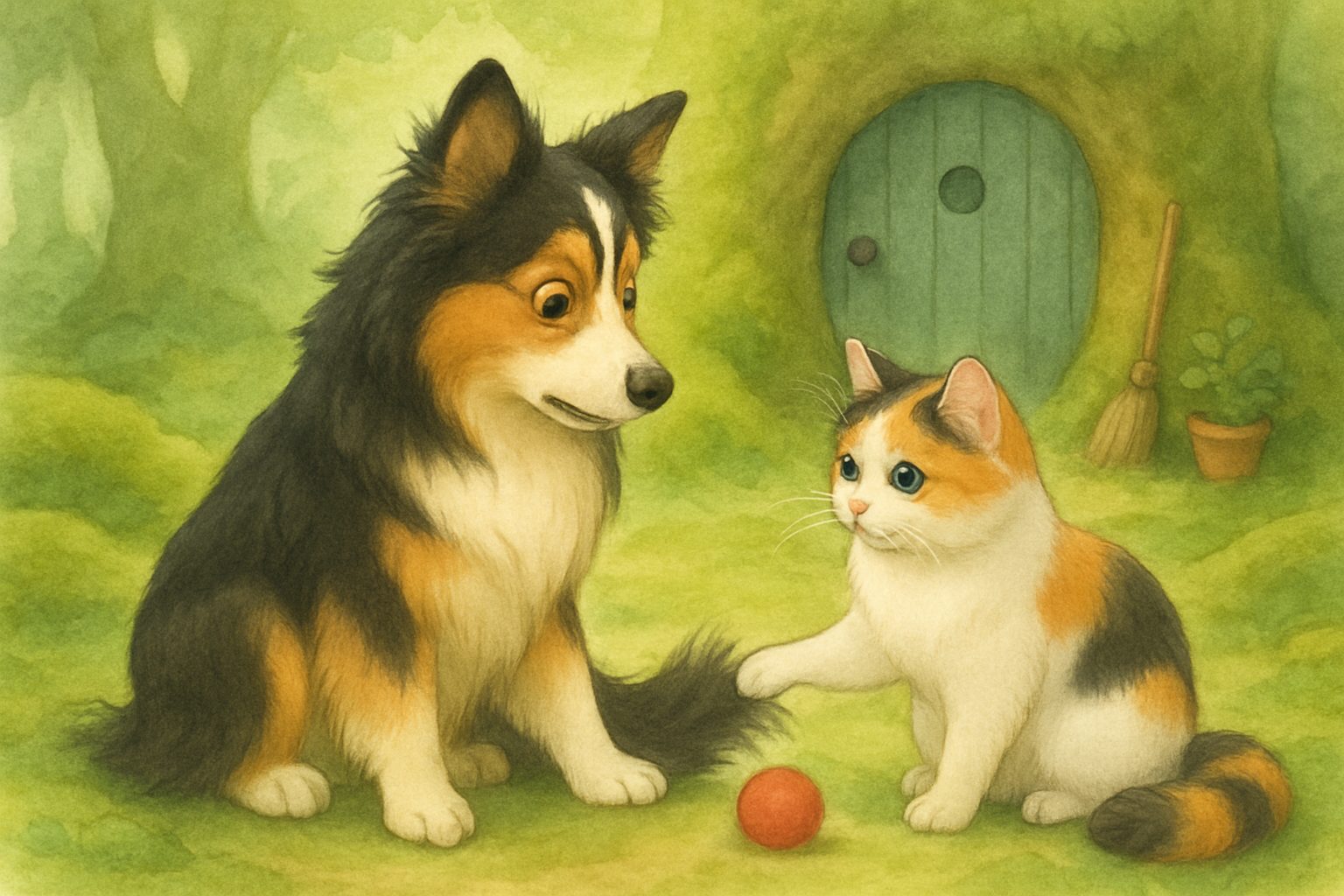 Belle en de bal van Happy, tekening 4