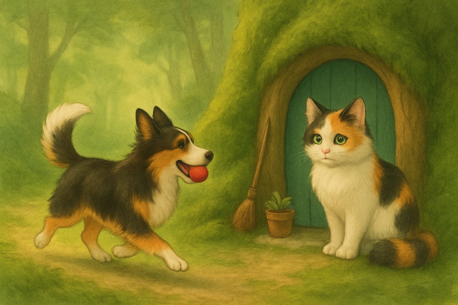 Belle en de bal van Happy, tekening 5