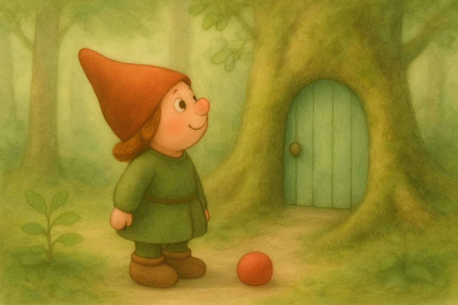 Mosje en het Kabouterbibliotheekje, tekening 1