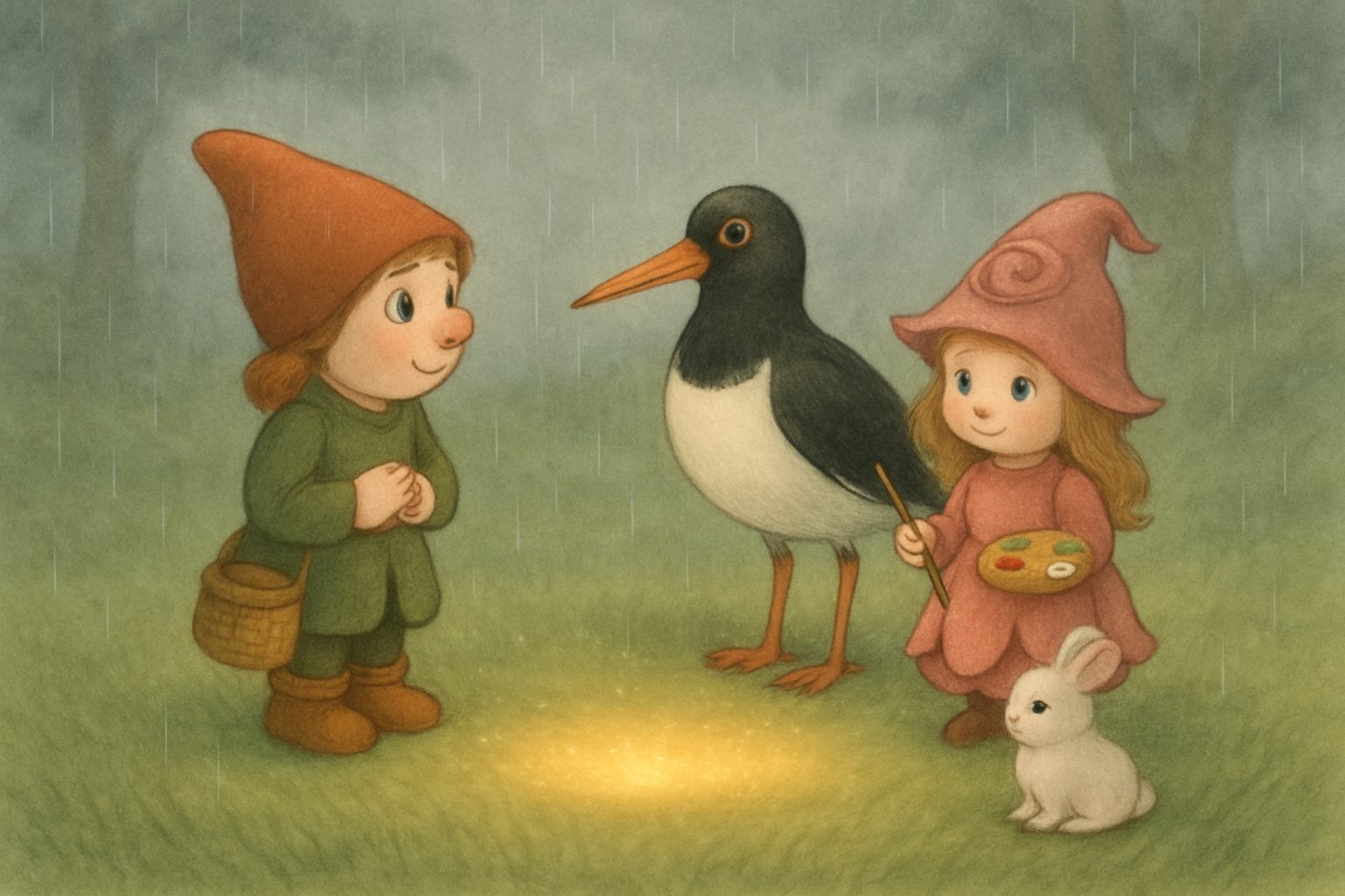 Mosje en de zachte luisterregen (deel 2 van 3: de middag), tekening 1