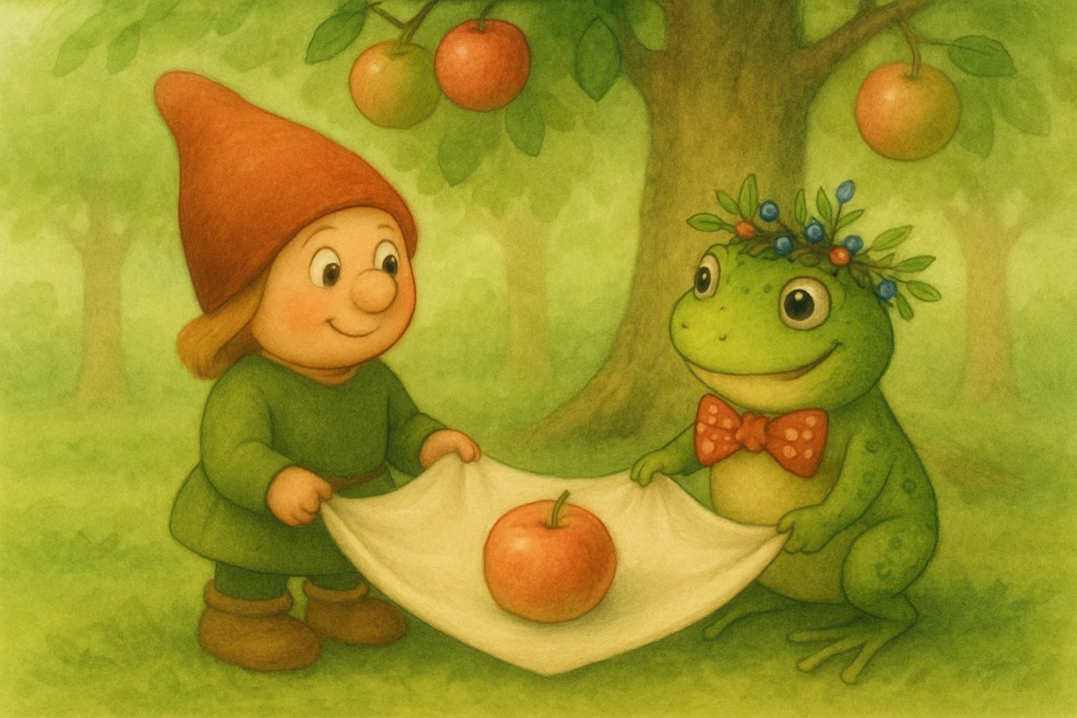 Mosje en het schaduwdoekje bij de appelboom, tekening 2