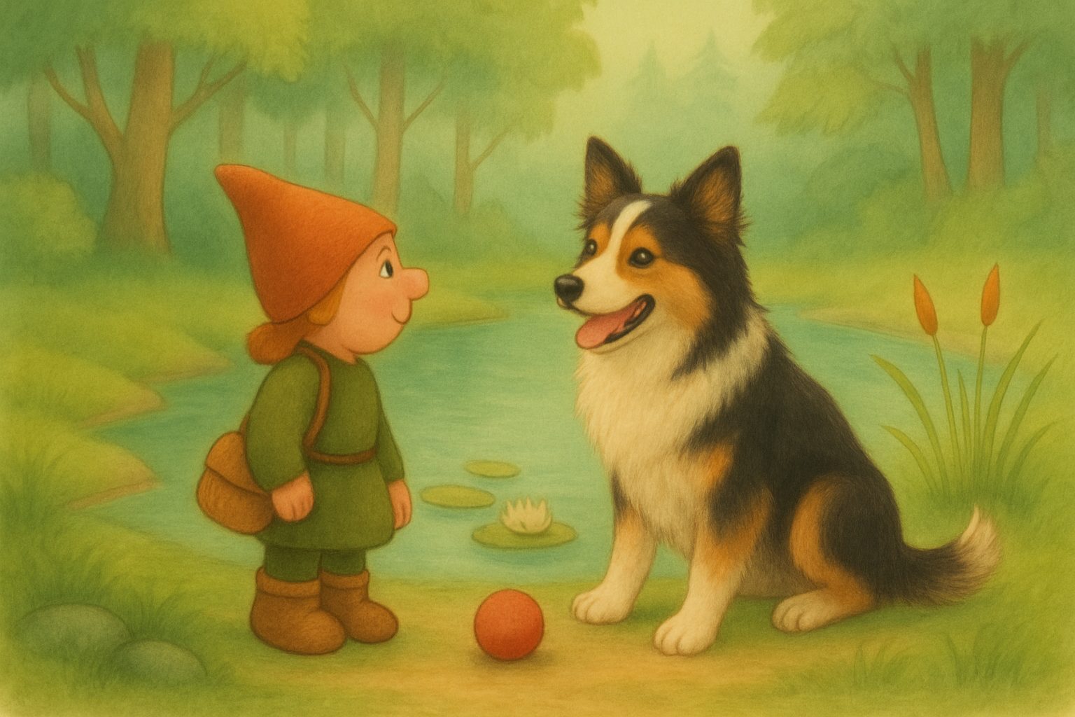 Belle redt de bal, tekening 1