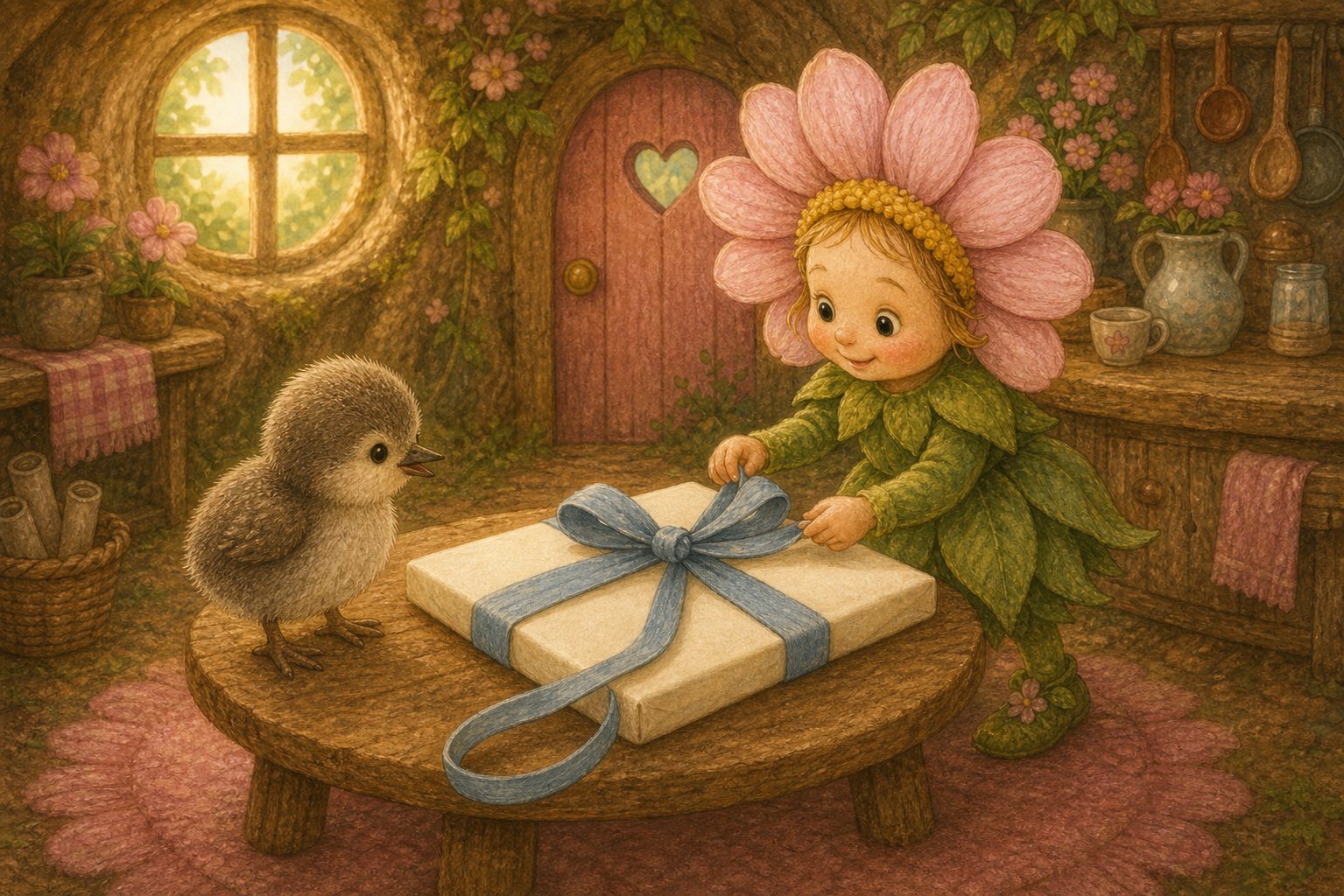 Pips cadeau voor papa, tekening 1