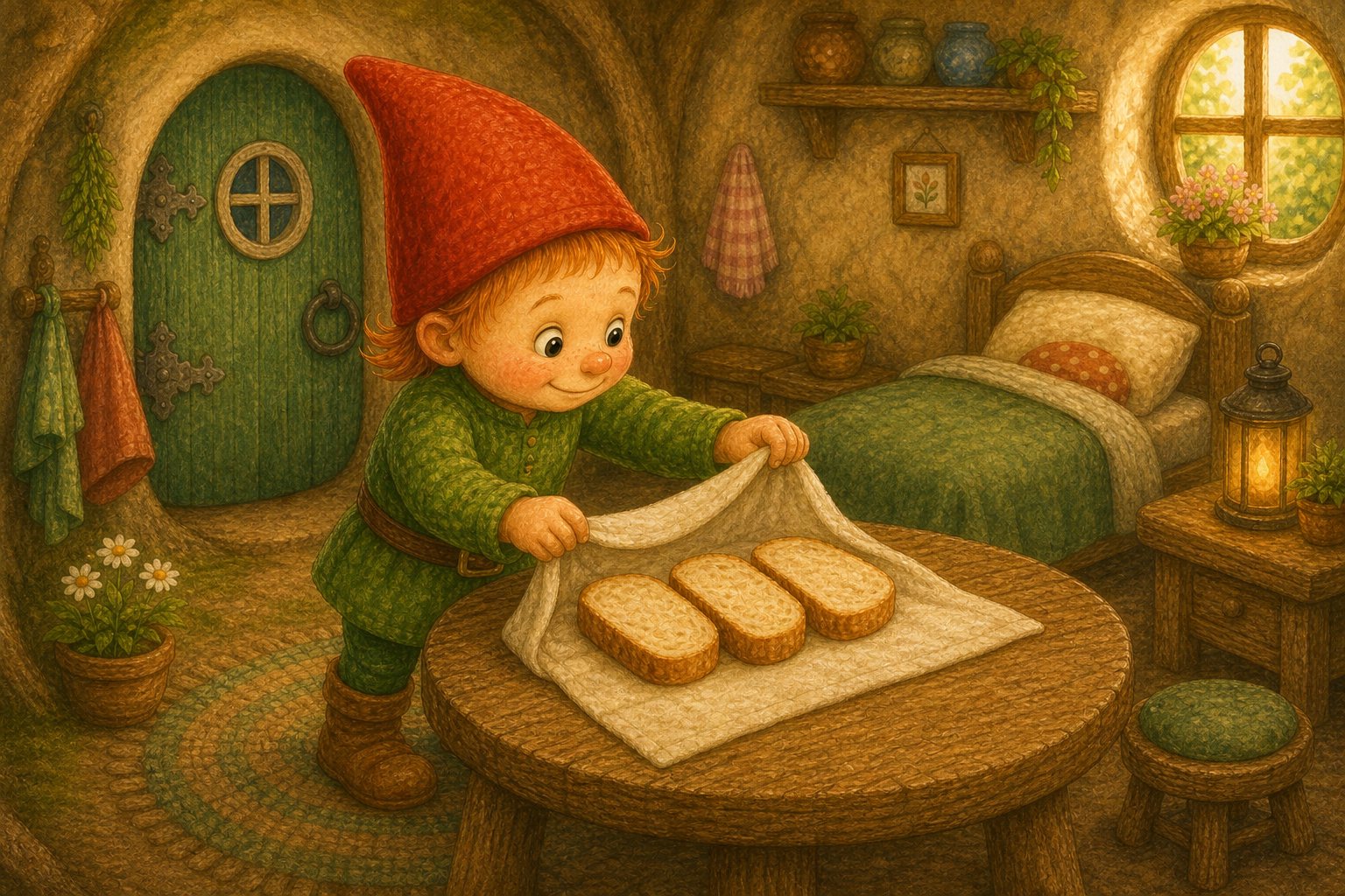 Mosje deelt zijn brood, tekening 2