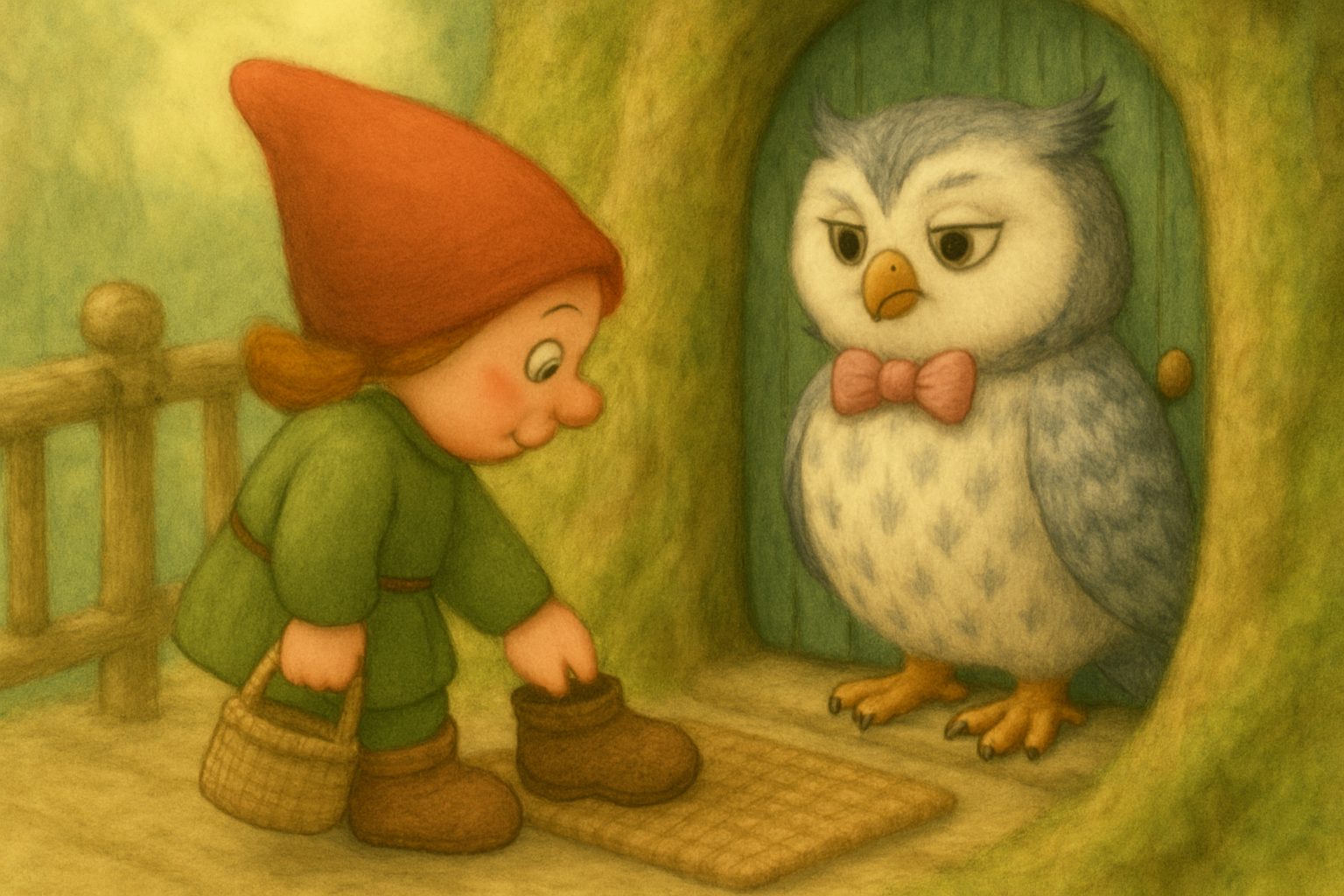 Mosje op bezoek bij Ollie, tekening 4