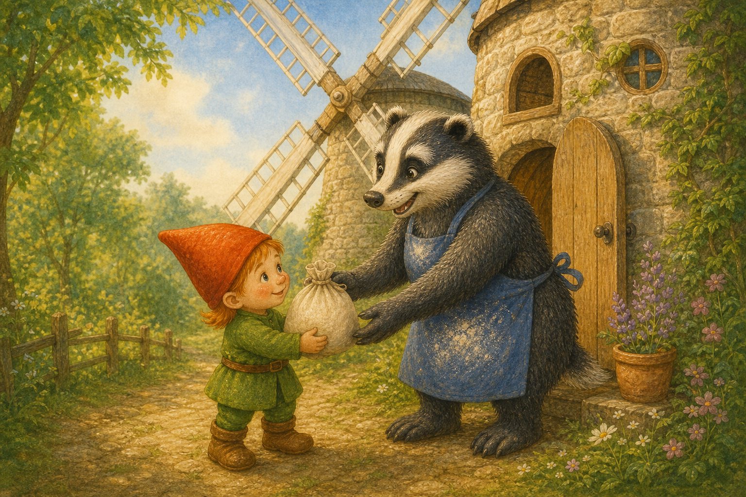 Mosje bij de molen, tekening 5