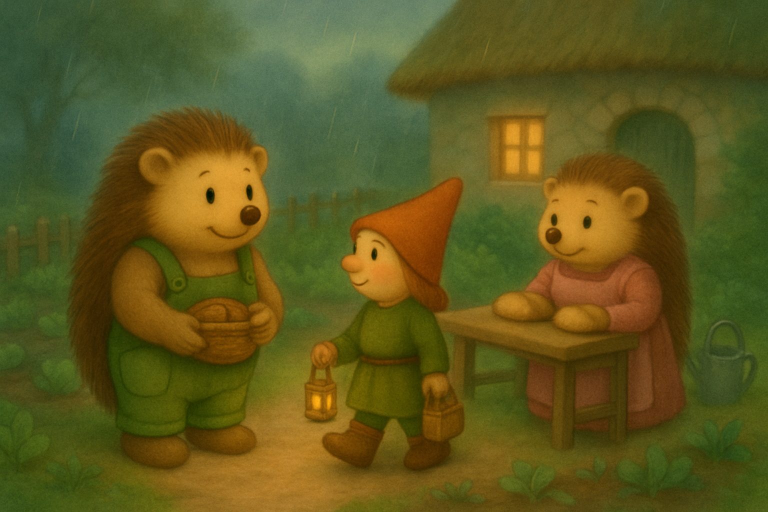 Het stukje brood, tekening 1