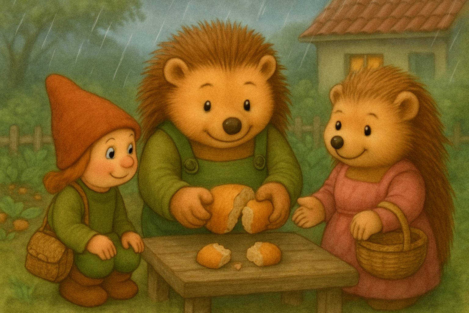 Het stukje brood, tekening 4