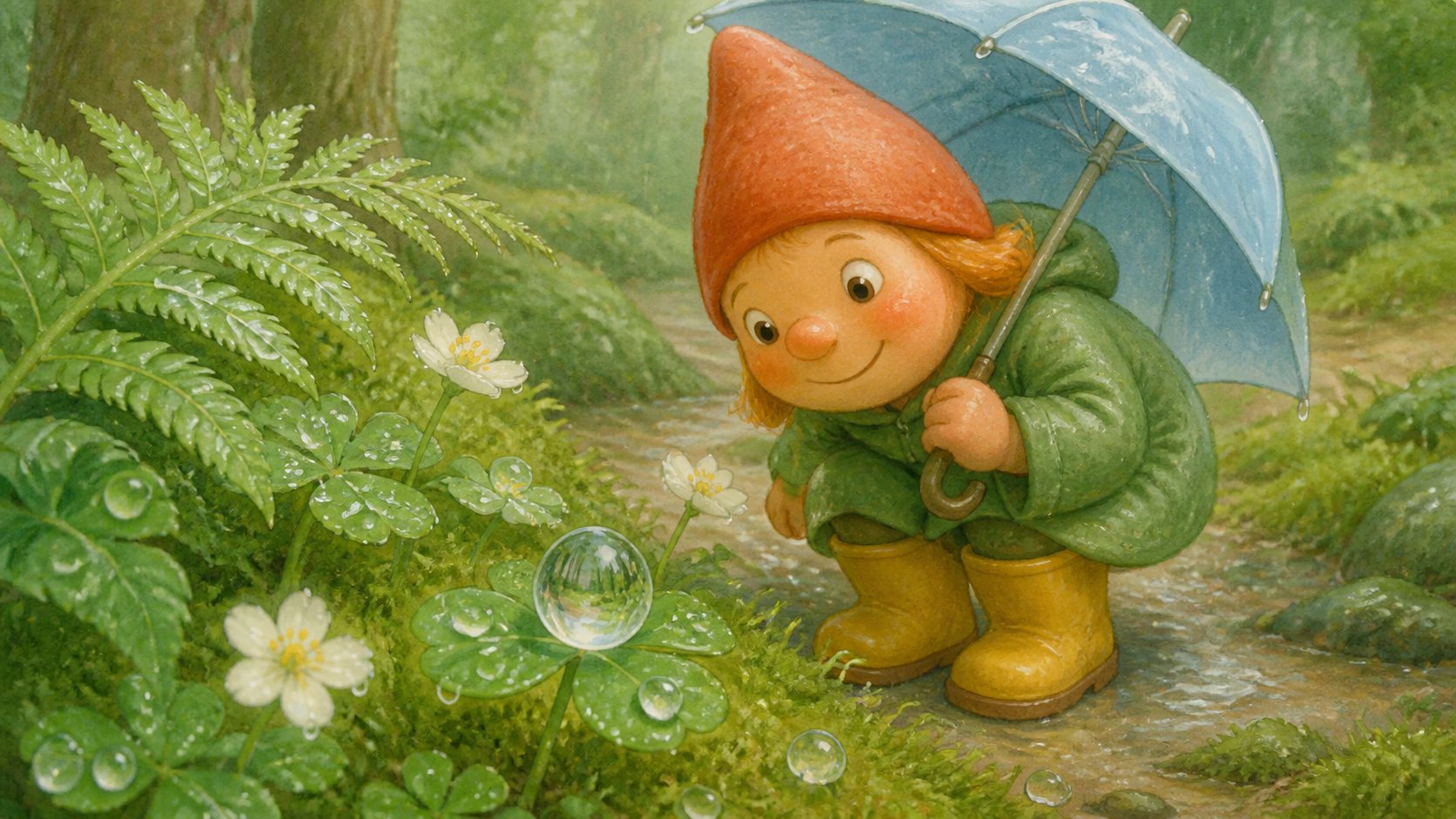 Mosje danst in de regen, tekening 12