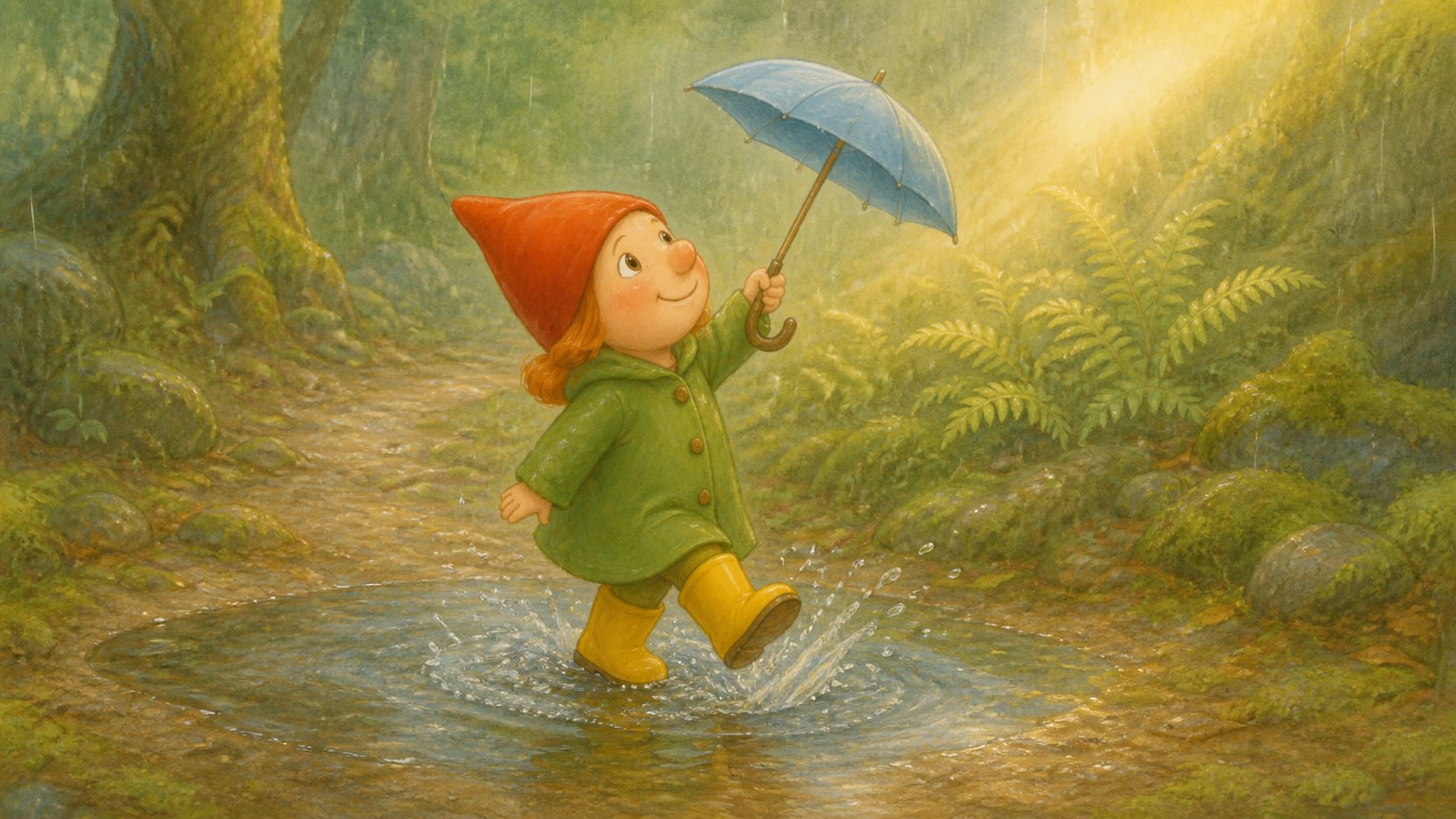 Mosje danst in de regen, tekening 14
