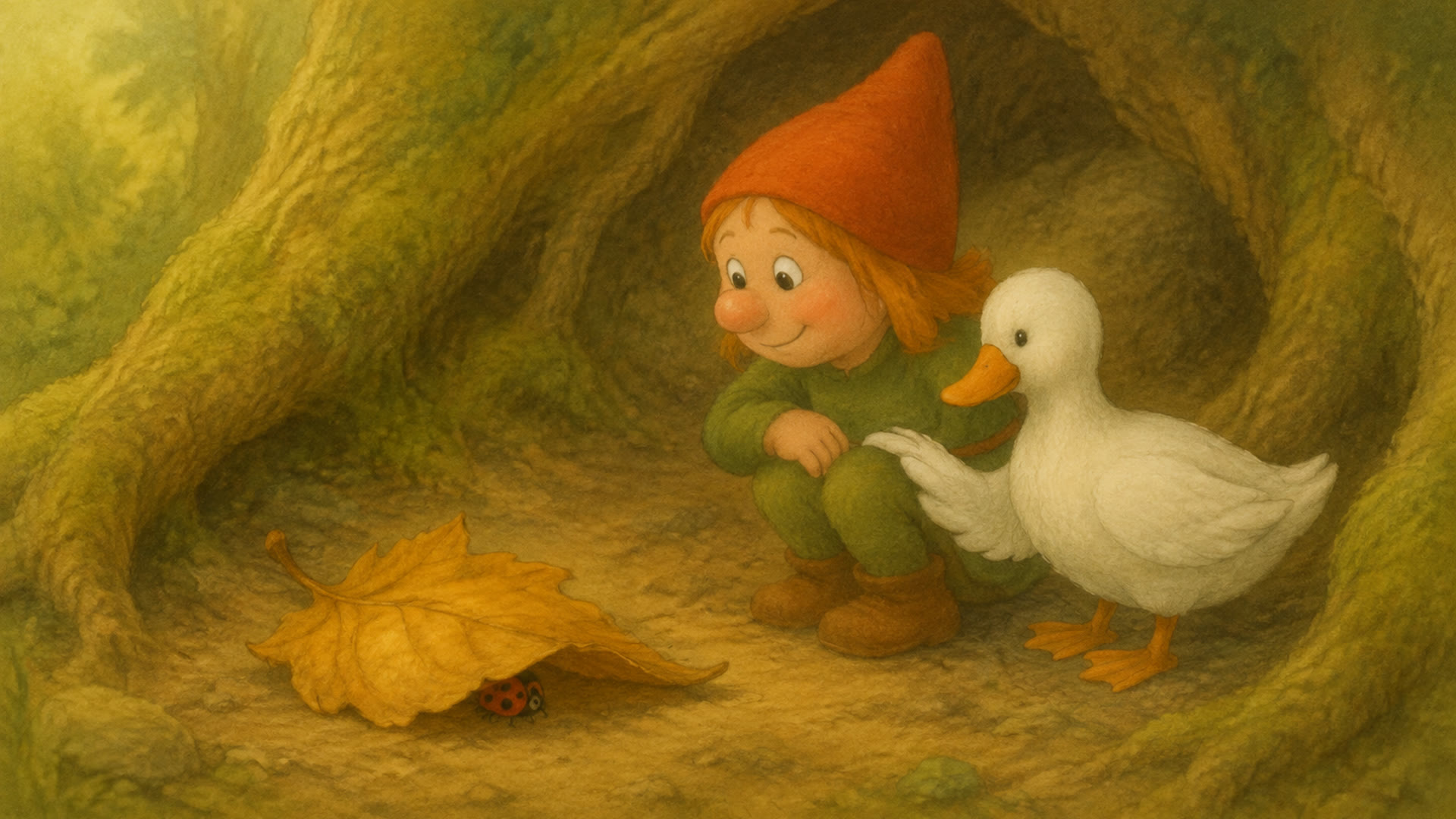 Mosje en het eerste herfstblad, tekening 12