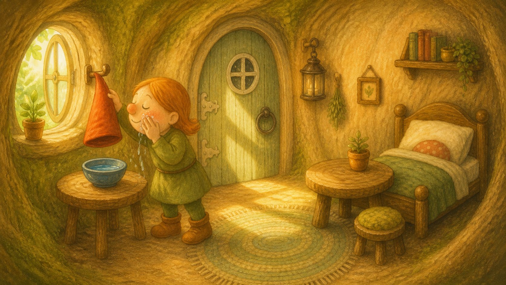 Mosje leert de kikkerslag, tekening 1