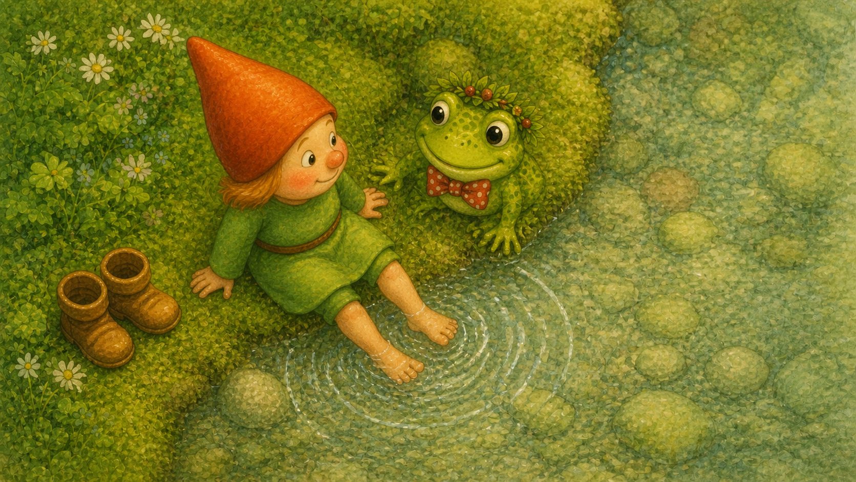 Mosje leert de kikkerslag, tekening 13